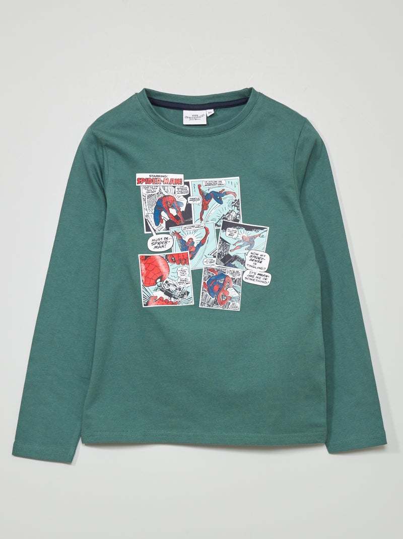 T-shirt 'Spider-Man' en jersey Vert - Kiabi