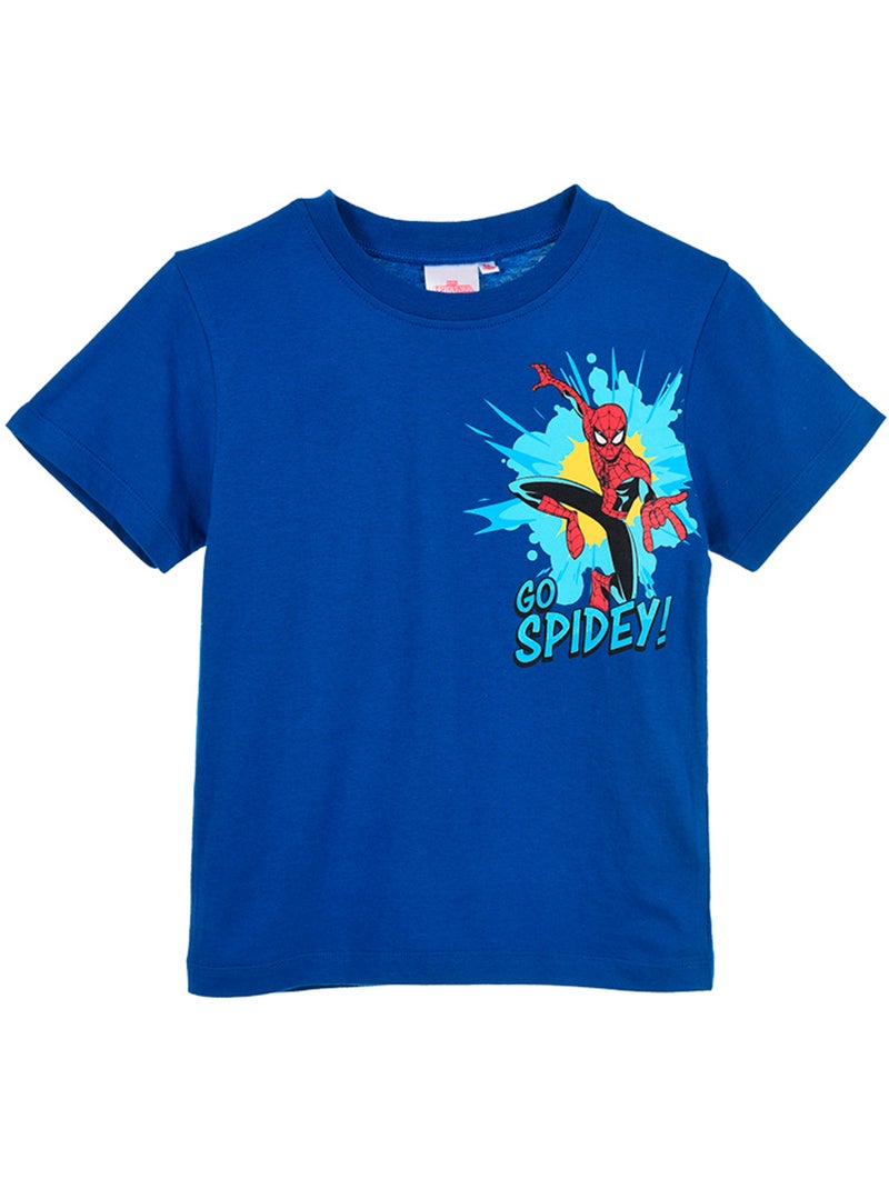 T-shirt Spider-Man  | Licence Officielle Bleu - Kiabi