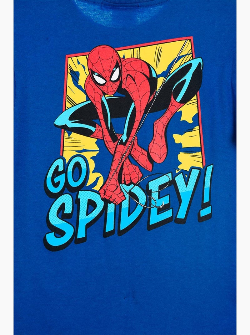 T-shirt Spider-Man  | Licence Officielle Bleu - Kiabi
