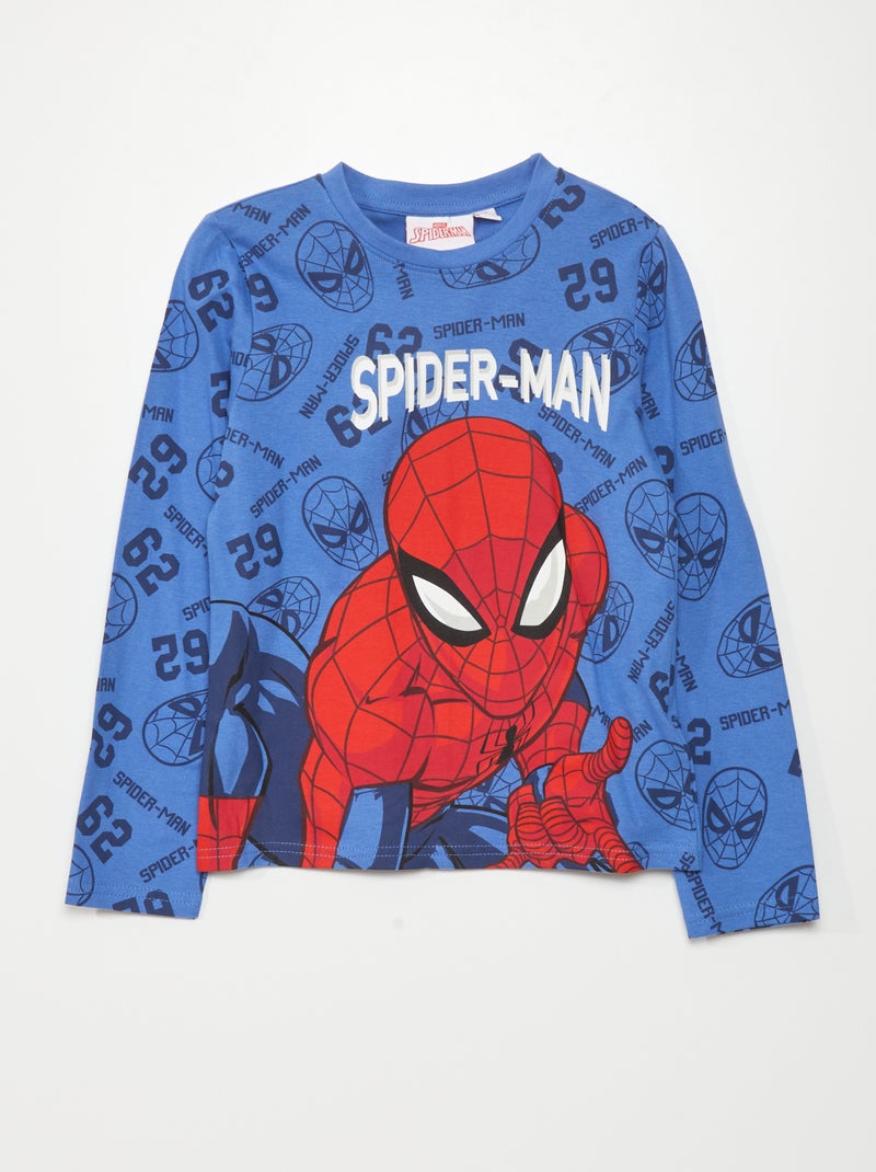 T-shirt 'Spider-Man' manches longues BLEU1 - Kiabi