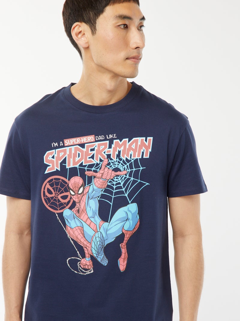 T-shirt 'Spider-Man' 'Marvel' BLEU - Kiabi