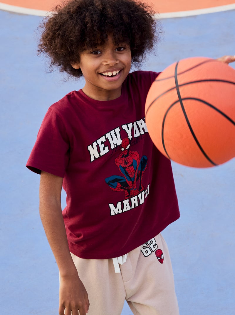 T-shirt 'Spider-Man' 'Marvel' manches courtes Rouge - Kiabi