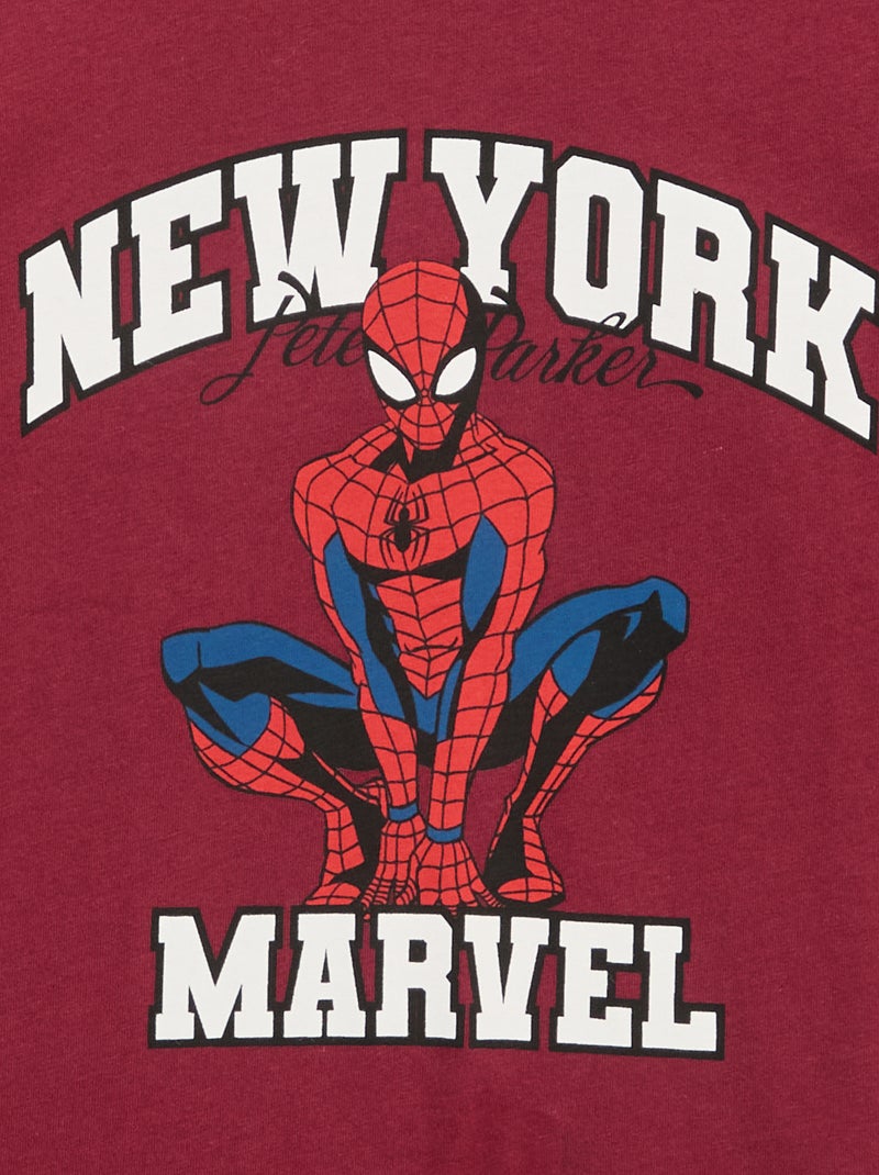 T-shirt 'Spider-Man' 'Marvel' manches courtes Rouge - Kiabi