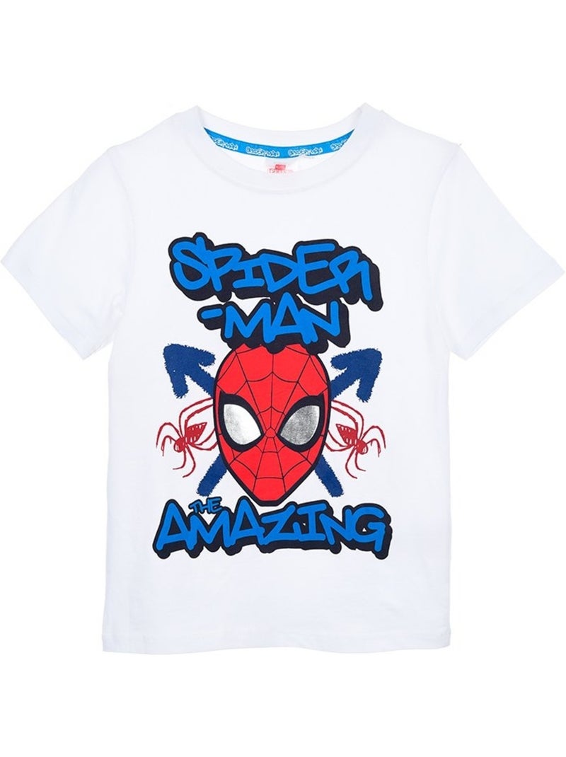 T-Shirt Spiderman| Licence Officielle Blanc - Kiabi