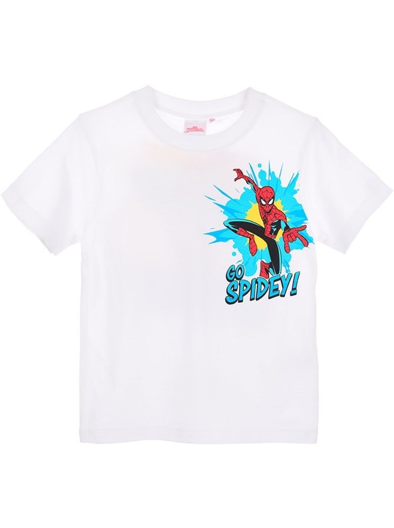 T-Shirt Spiderman| Licence Officielle Blanc - Kiabi