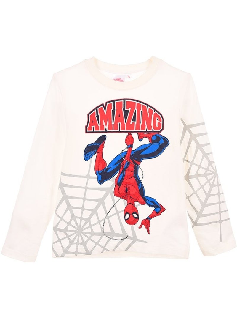 T-Shirt Spiderman| Licence Officielle Blanc - Kiabi
