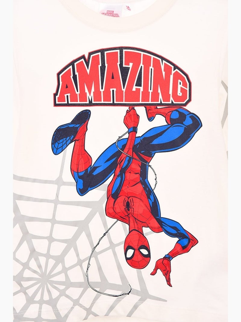 T-Shirt Spiderman| Licence Officielle Blanc - Kiabi