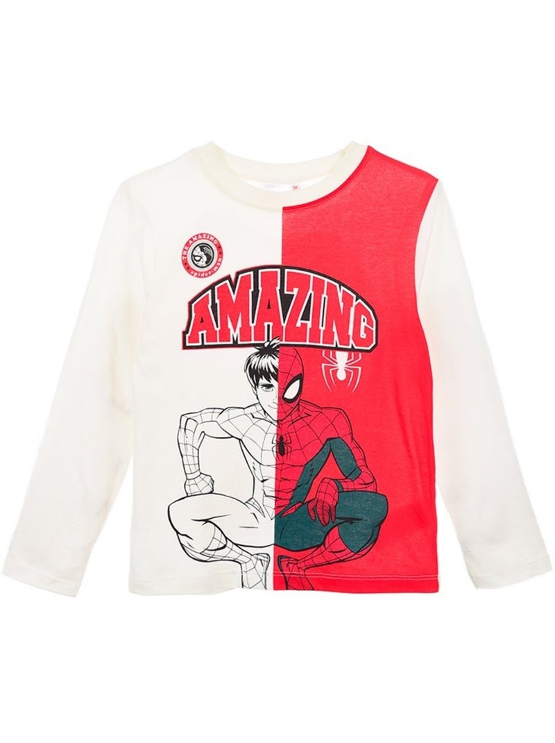 T-Shirt Spiderman| Licence Officielle Blanc - Kiabi