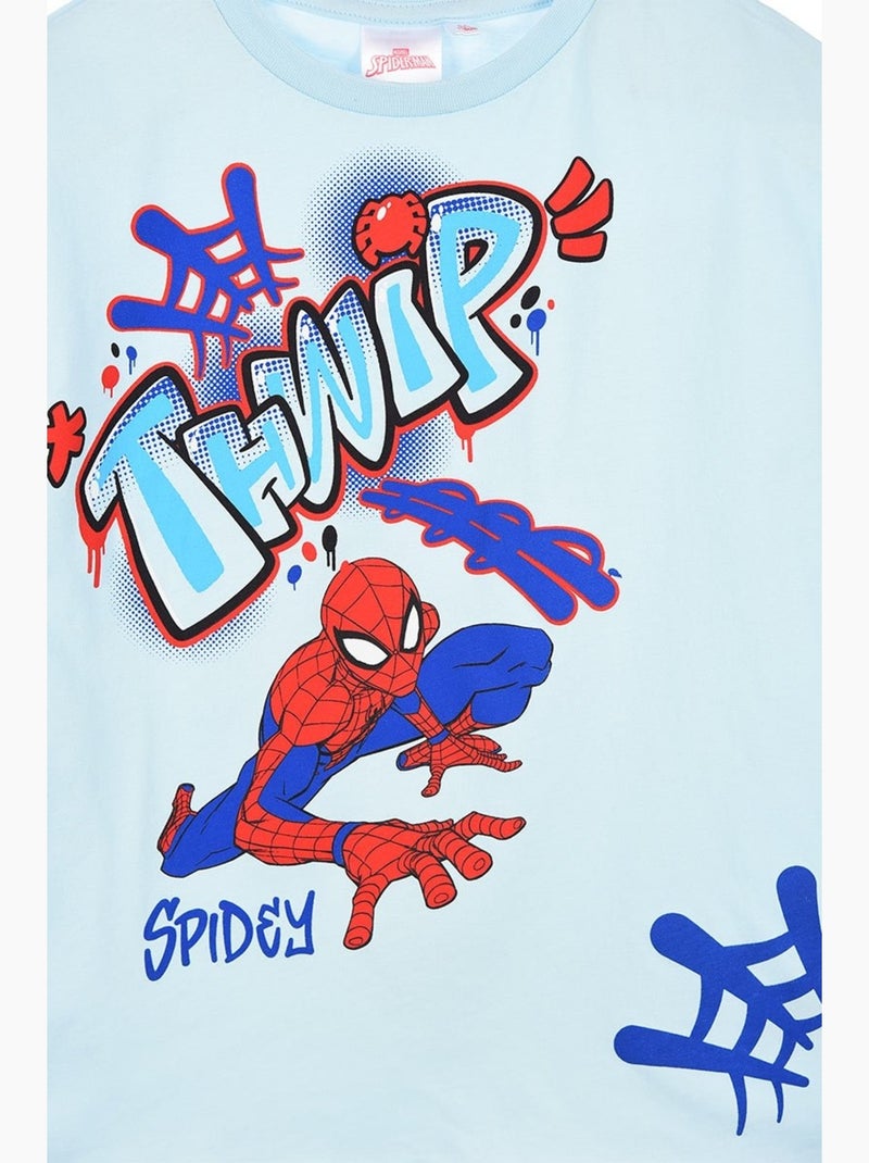 T-Shirt Spiderman| Licence Officielle Bleu - Kiabi
