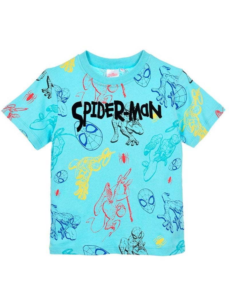T-Shirt Spiderman| Licence Officielle Bleu - Kiabi