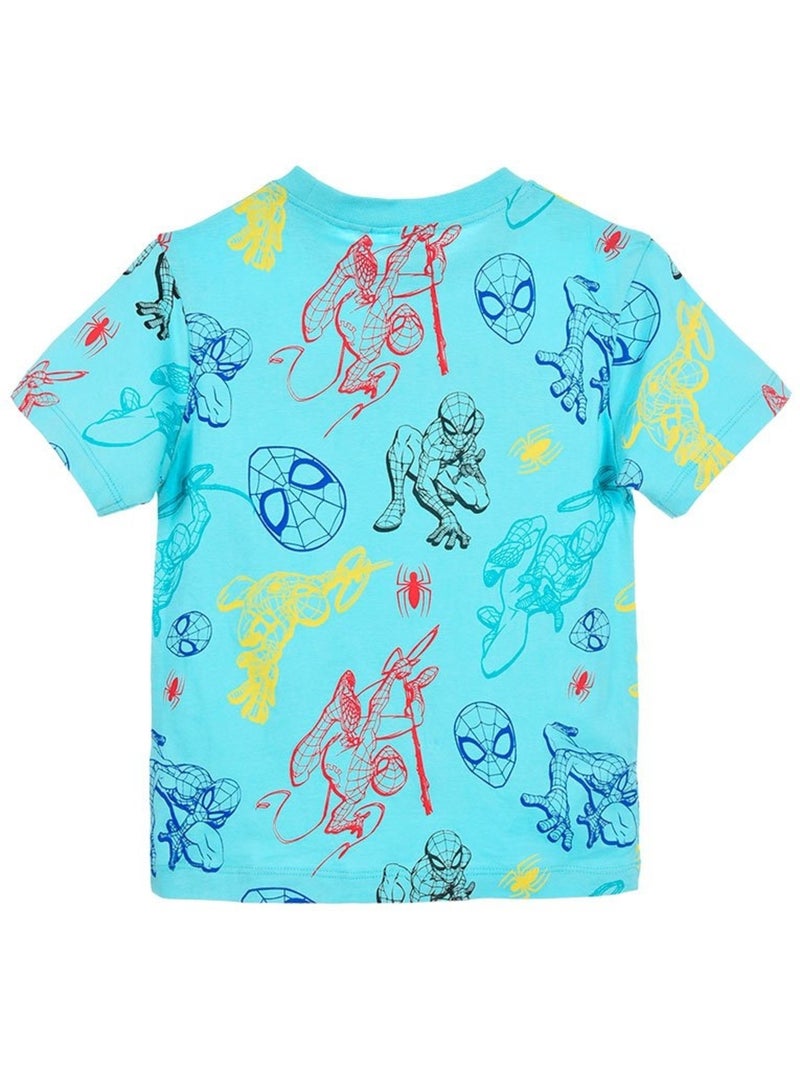 T-Shirt Spiderman| Licence Officielle Bleu - Kiabi