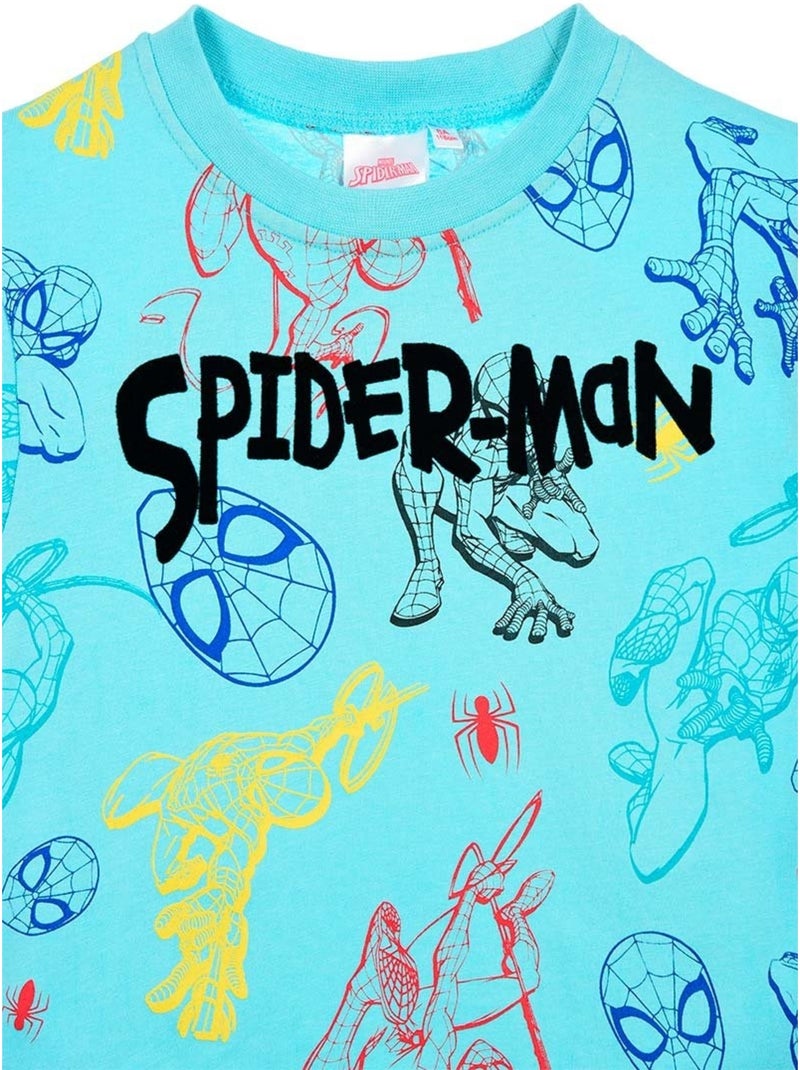 T-Shirt Spiderman| Licence Officielle Bleu - Kiabi