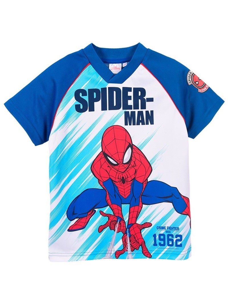 T-Shirt Spiderman| Licence Officielle Bleu - Kiabi