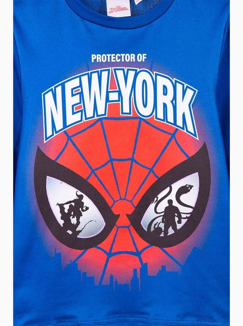 T-Shirt Spiderman| Licence Officielle Bleu - Kiabi