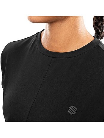 T-shirt sport à nœud torsadé femme fitness femme space