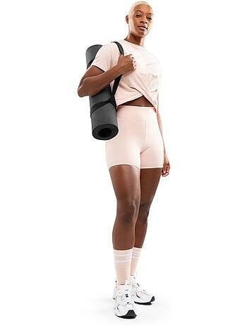 T-shirt sport à nœud torsadé femme fitness femme space