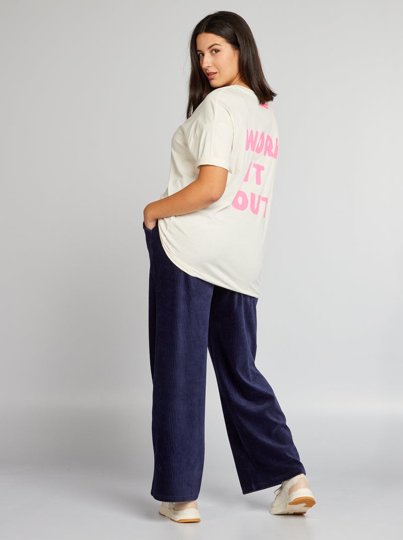 T-shirt sport Ecru - Kiabi