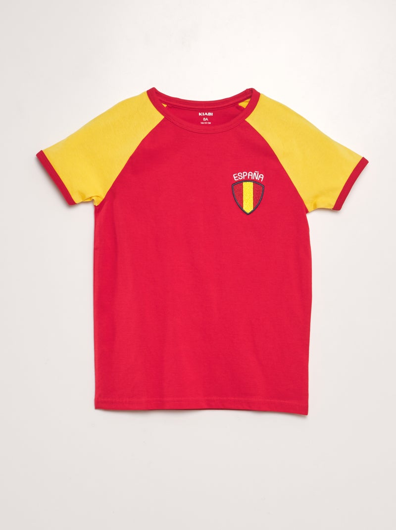 T-shirt sport 'Espagne' Rouge - Kiabi