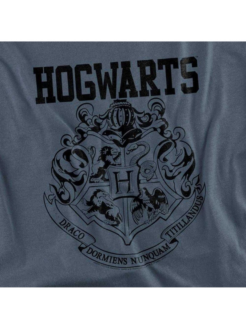 T-shirt sport motif/style poudlard - harry potter Bleu ardoise - Kiabi