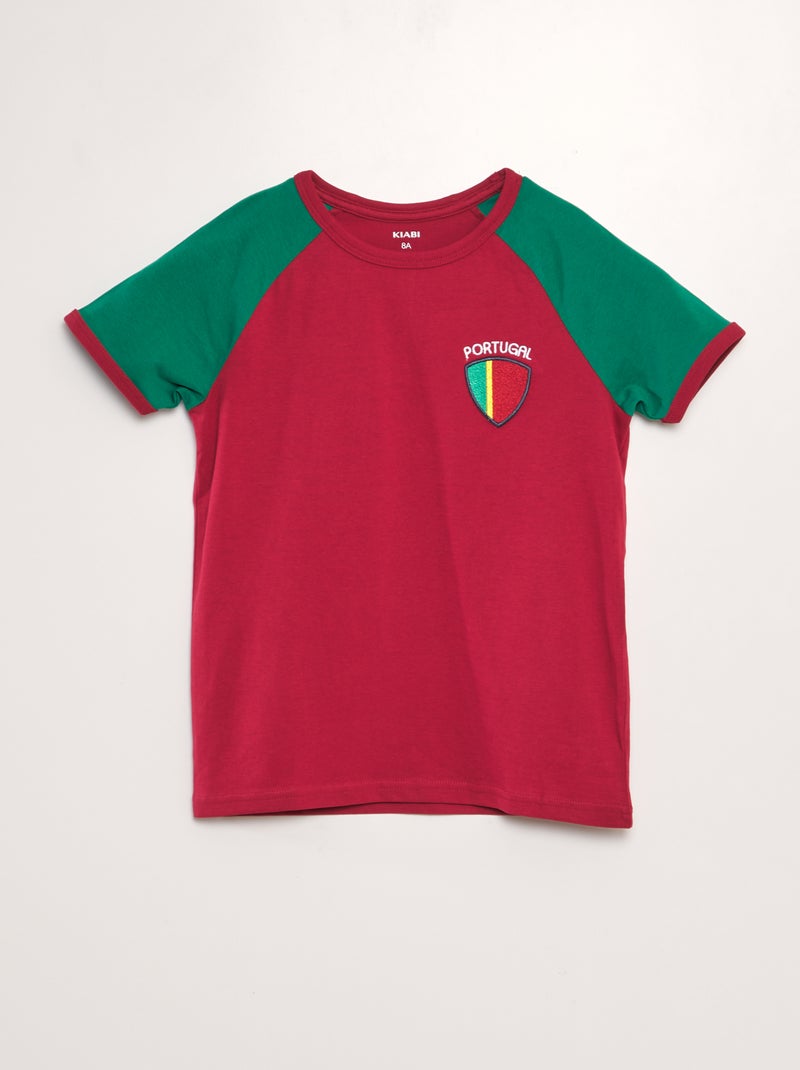 T-shirt sport 'Portugal' Rouge - Kiabi