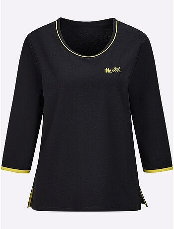 T-shirt sportif avec col rond et manches 3/4 en jersey fin - Taille standard - Witt