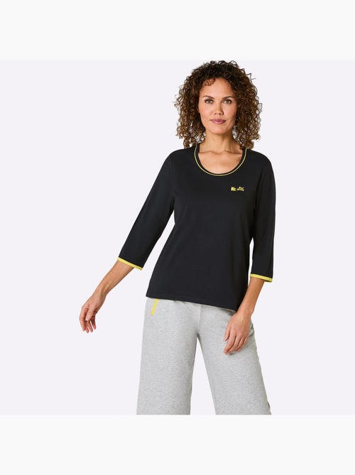 T-shirt sportif avec col rond et manches 3/4 en jersey fin - Taille standard - Witt - Kiabi T-shirt sportif avec col rond et manches 3/4 en jersey fin - Taille standard - Witt - Kiabi