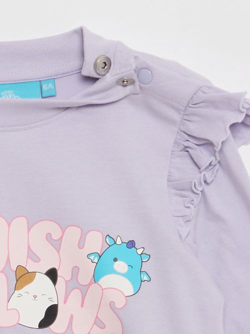 T-shirt 'Squish Mellow' avec volants aux épaules - So Easy - Kiabi