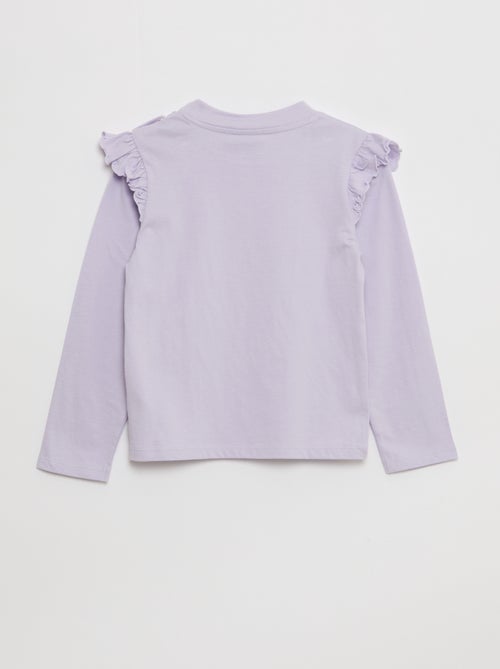 T-shirt 'Squish Mellow' avec volants aux épaules - So Easy - Kiabi