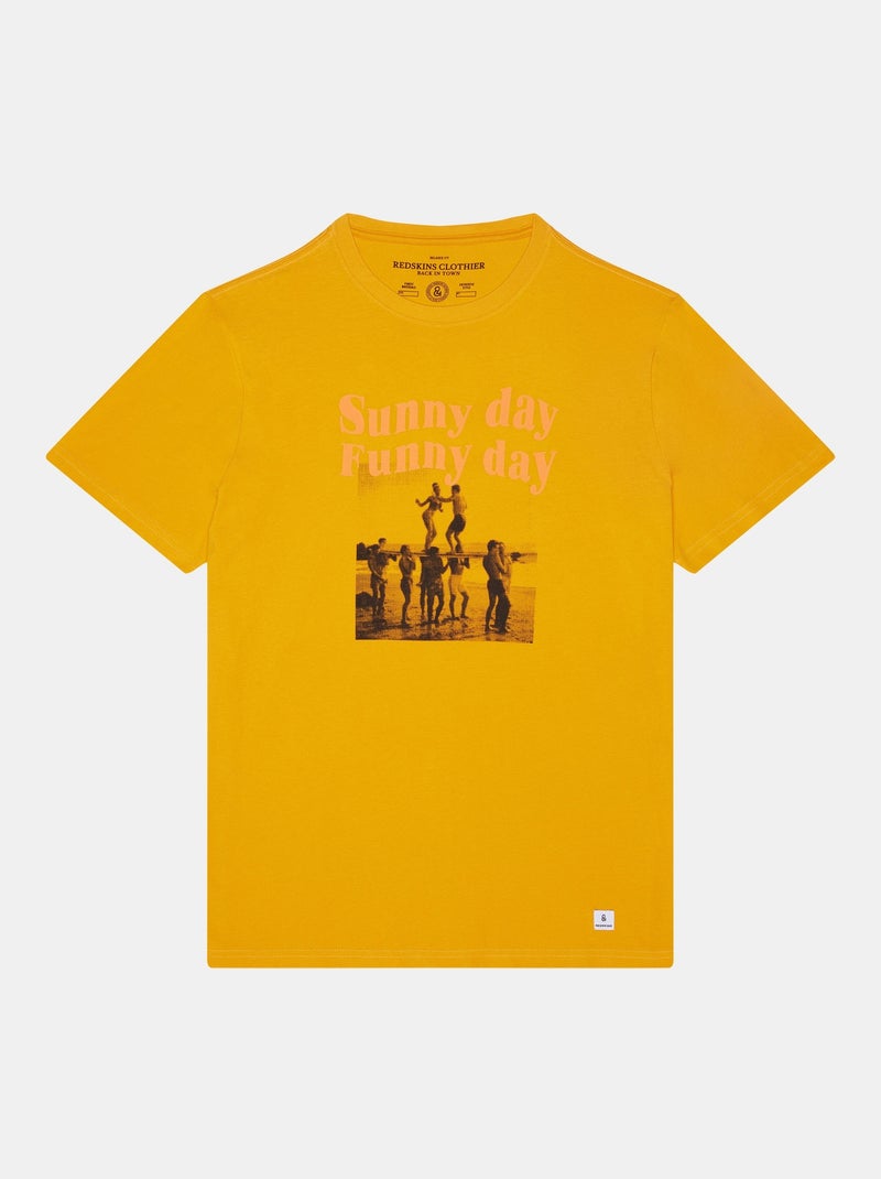 T-shirt  Stair Maps Redskins Orange - Kiabi