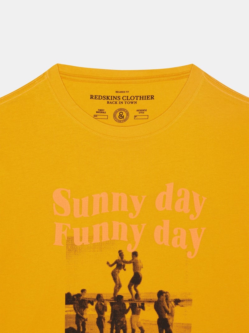 T-shirt  Stair Maps Redskins Orange - Kiabi