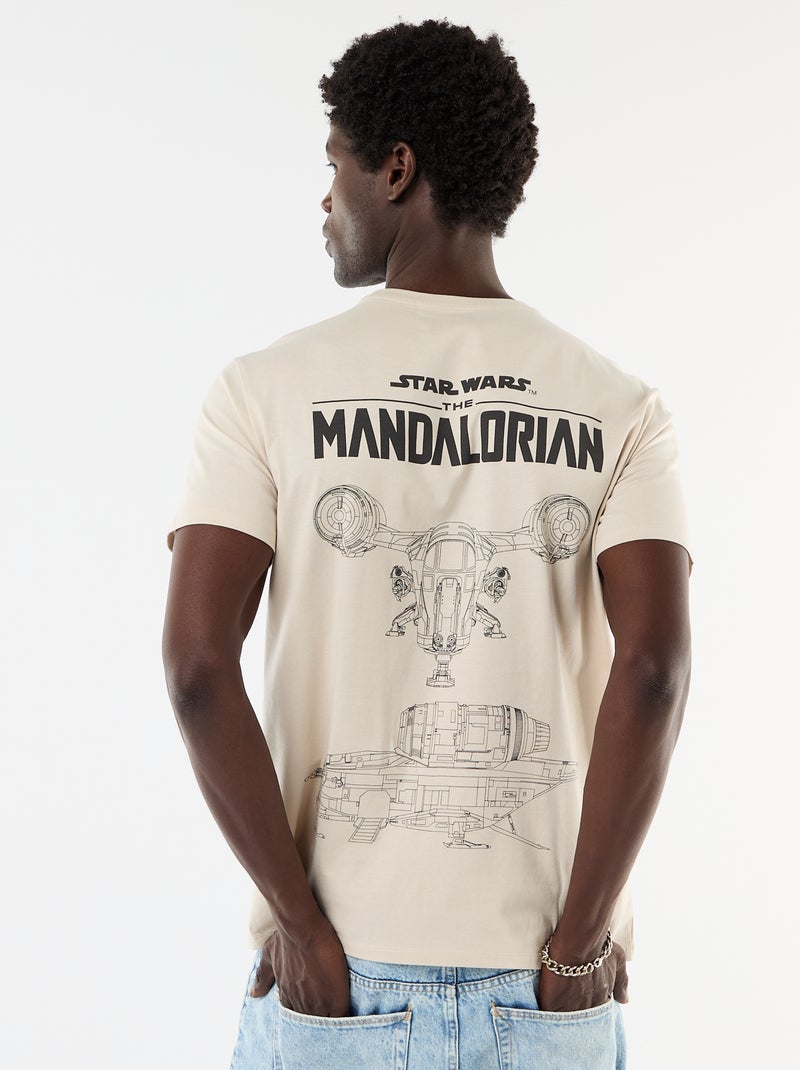 T-shirt 'Star Wars' 'The Mandalorian' à manches courtes Beige - Kiabi