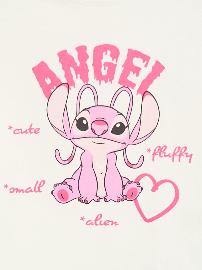 T-shirt 'Stitch' 'Angel' 'Disney' à manches longues Blanc - Kiabi