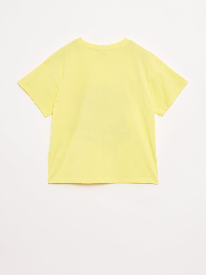 T-shirt 'Stitch' 'Disney' manches courtes Jaune - Kiabi
