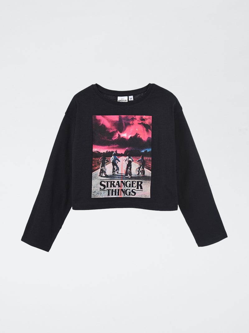 T-shirt 'Stranger Things' Noir - Kiabi