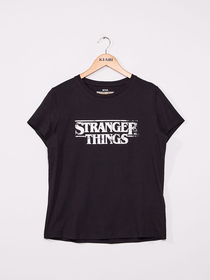 T-shirt 'Stranger Things' - noir - Kiabi - 10.00€
