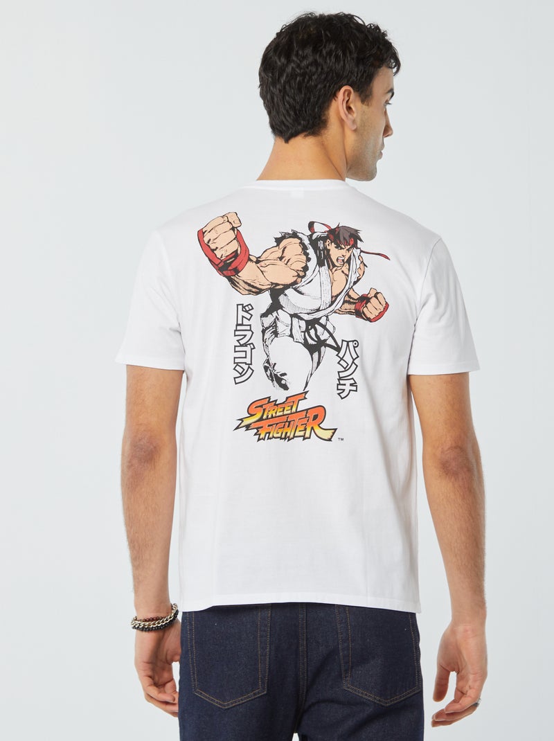 T-shirt 'Street Fighter' manches courtes Blanc - Kiabi
