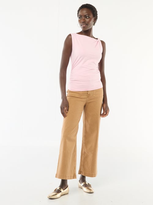 T-shirt stretch avec bijou doré - Kiabi