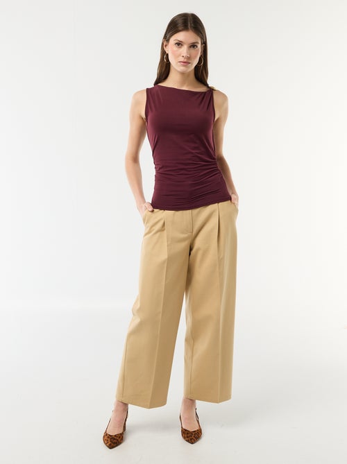 T-shirt stretch avec bijou doré - Kiabi