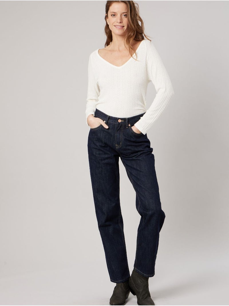 T-shirt stretch femme en pointelle 'deeluxe' Beige argile - Kiabi