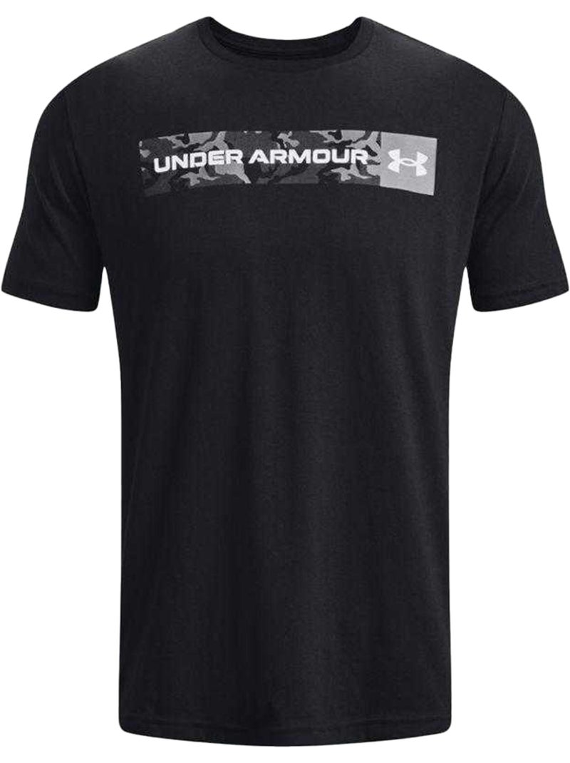 T-shirt style camouflage et rayure - sous armure Noir - Kiabi