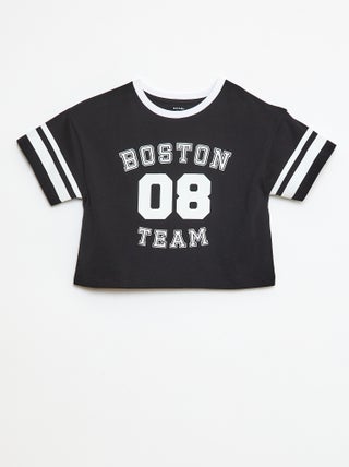 T-shirt style sport américain manches courtes