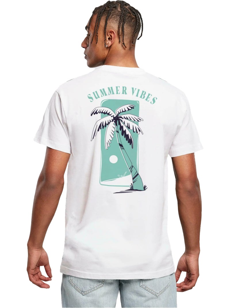 T-shirt summer vibes - mister tee Blanc - Kiabi