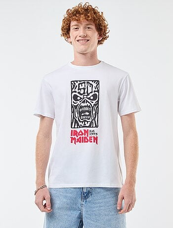 T-shirt 'Sun city' 'Iron maiden' en coton