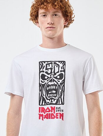 T-shirt 'Sun city' 'Iron maiden' en coton