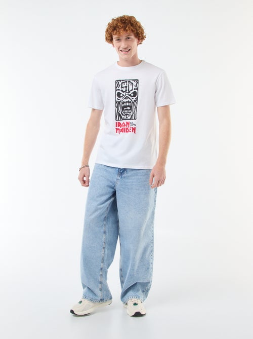 T-shirt 'Sun city' 'Iron maiden' en coton - Kiabi