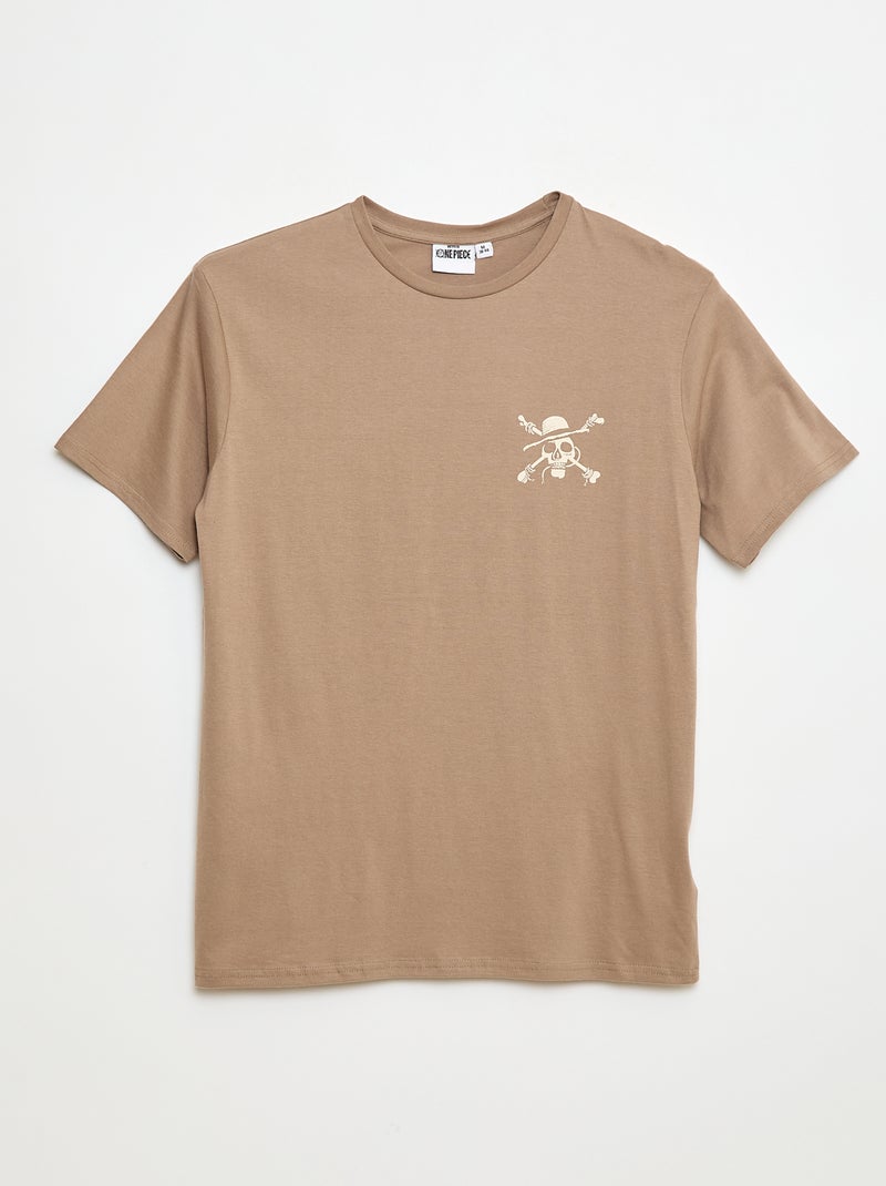 T-shirt 'Sun city' 'One piece' en coton Beige - Kiabi