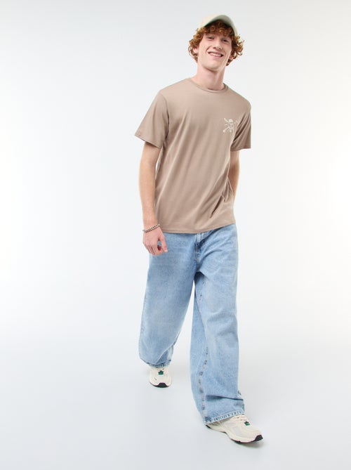 T-shirt 'Sun city' 'One piece' en coton - Kiabi