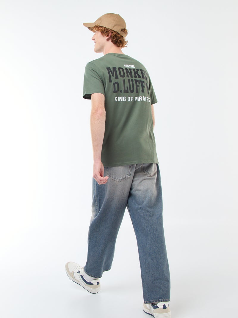 T-shirt 'Sun city' 'One piece' en coton Vert - Kiabi