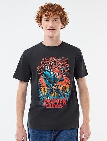 T-shirt 'Sun city' 'Stranger things' 'Netflix' en coton