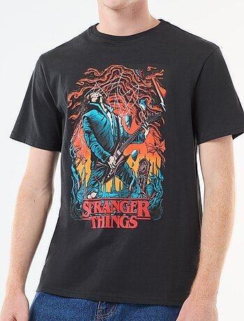 T-shirt 'Sun city' 'Stranger things' 'Netflix' en coton